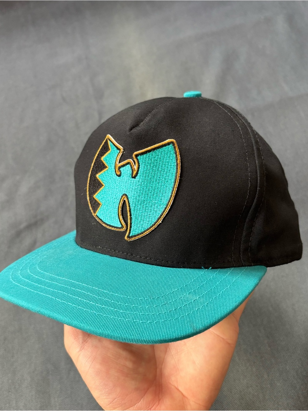 VTG Wu-Tang Clan x Arizona Diamondbacks Snapback Hat Black Teal OG Cap